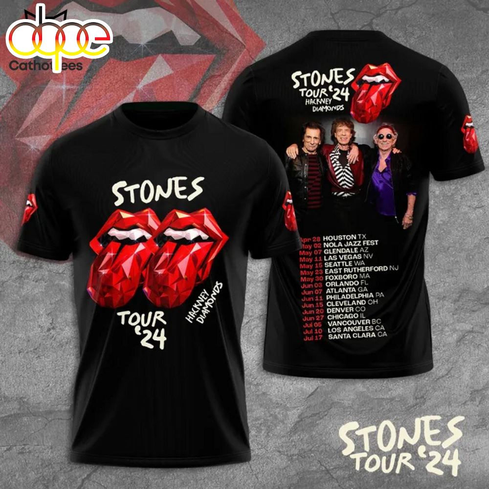 Stones Tour 24 Hackney Diamonds 3D T Shirt