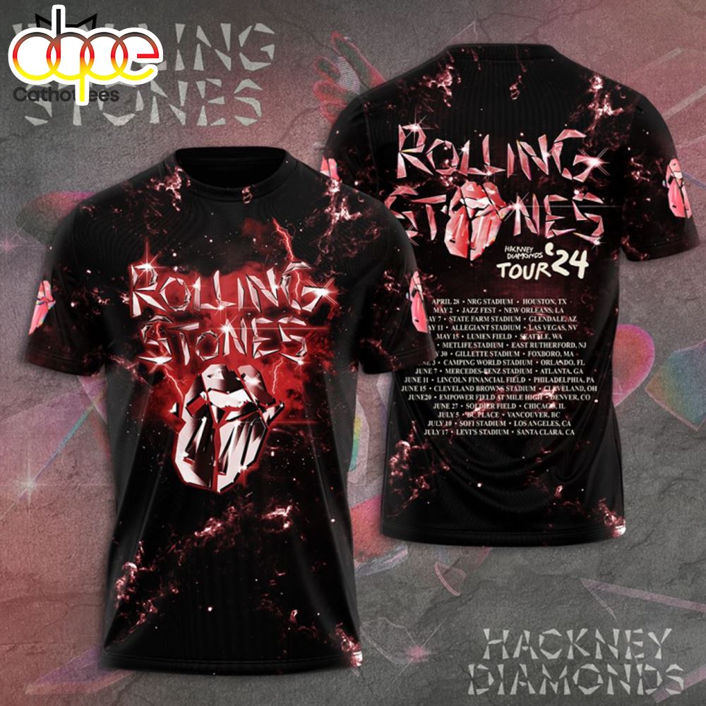 The Rolling Stones Tour 2024 3D T Shirt