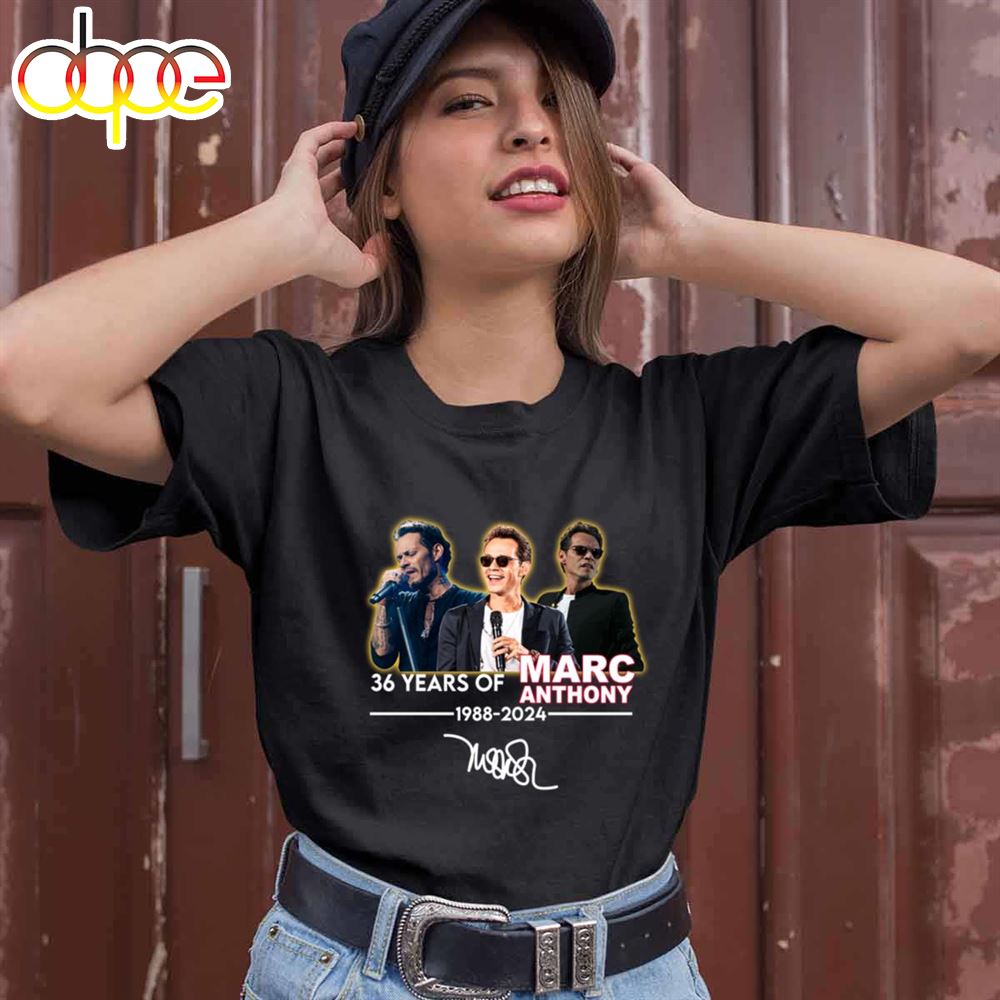 36 Years Of Marc Anthony 1988 2024 Signature T Shirt
