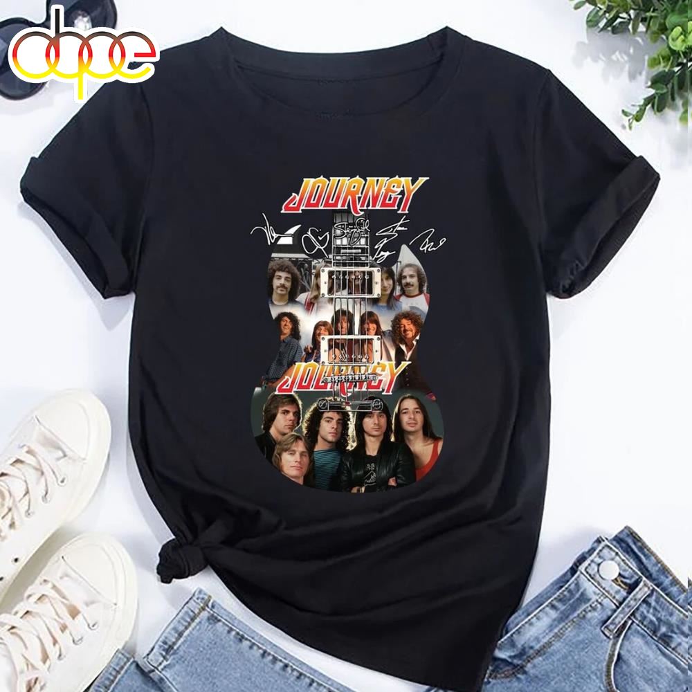 90s Vintage Journey Rock Band Signatures T Shirt
