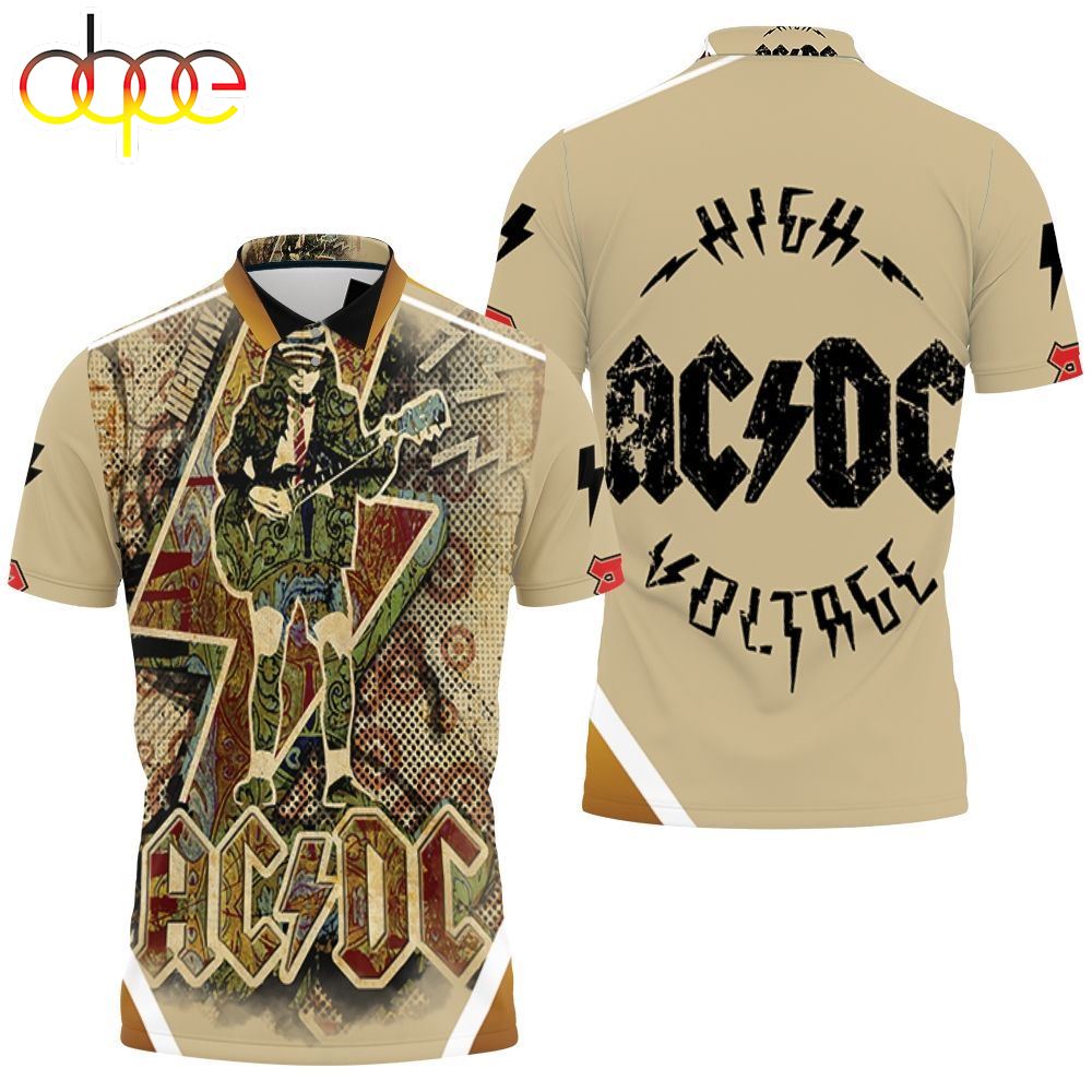 ACDC Angus Young Highway To Hell Polo Shirt