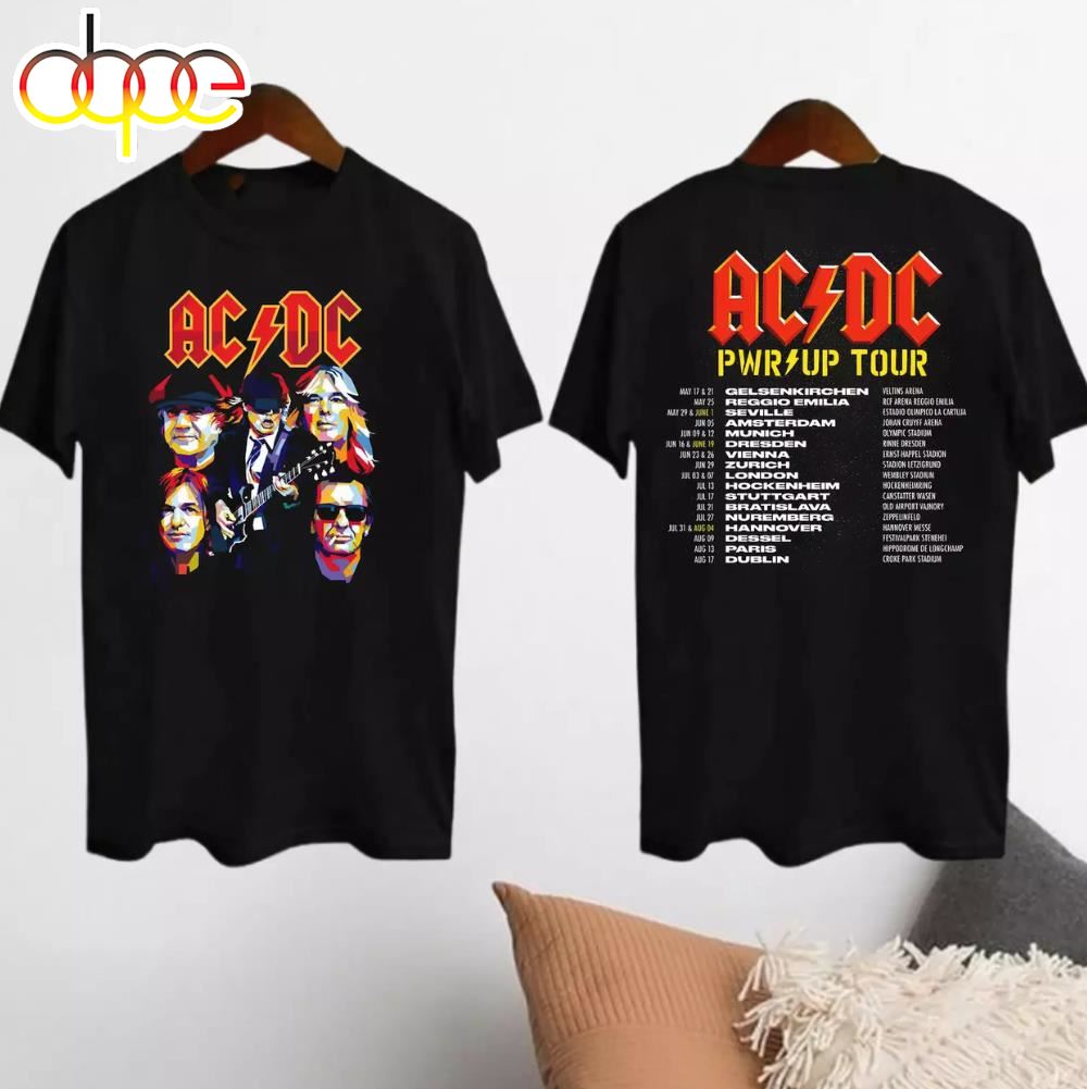ACDC Band 90s Vintage ACDC Pwr Up World Tour 2024 Shirt