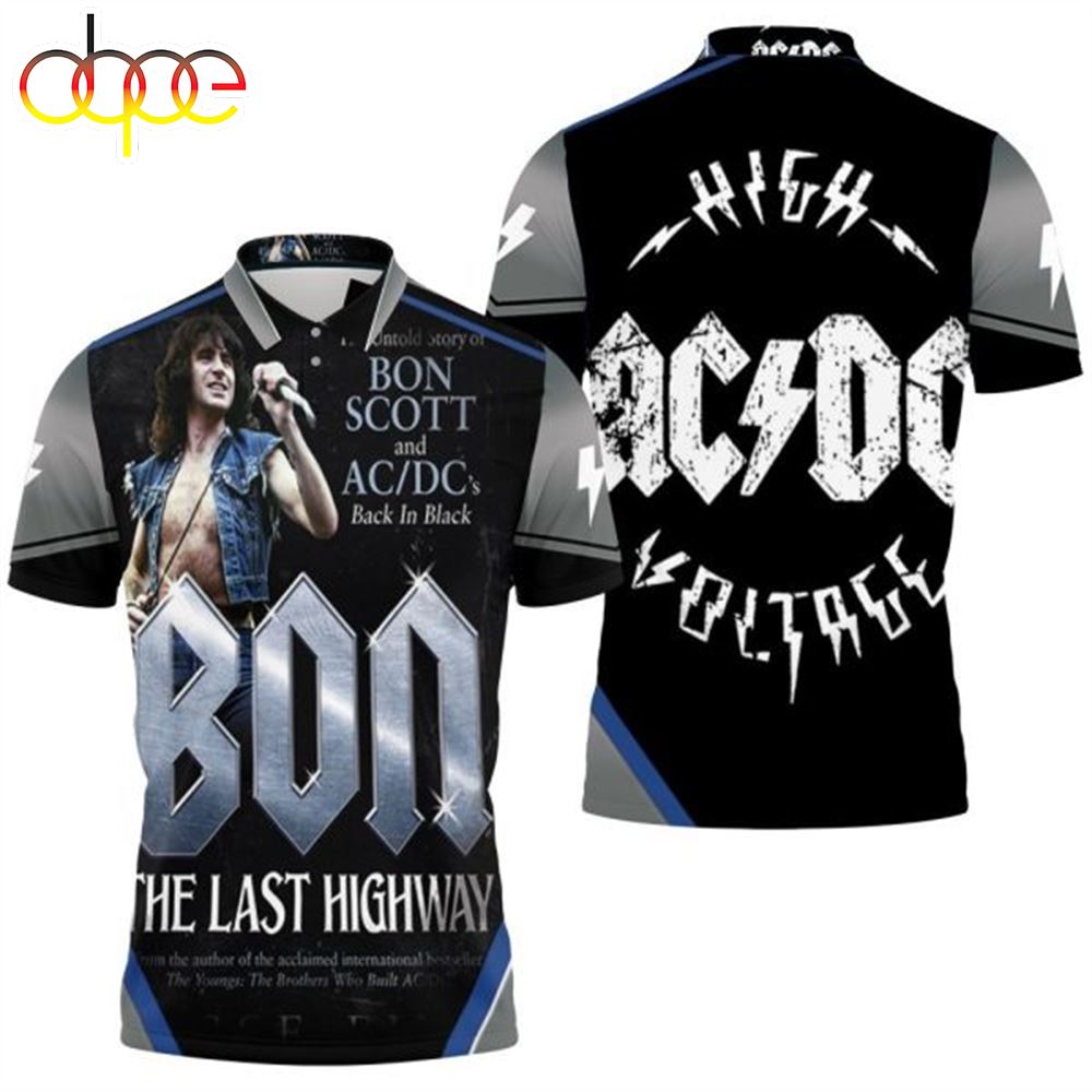 ACDC Bon Scott Bon The Last Highway Polo Shirt