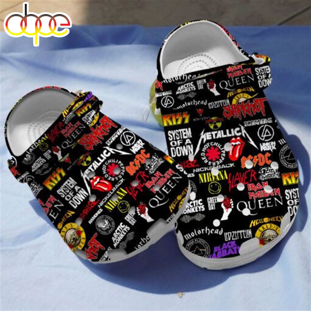ACDC Music Makes Me Feel Alive Clogs Shoes