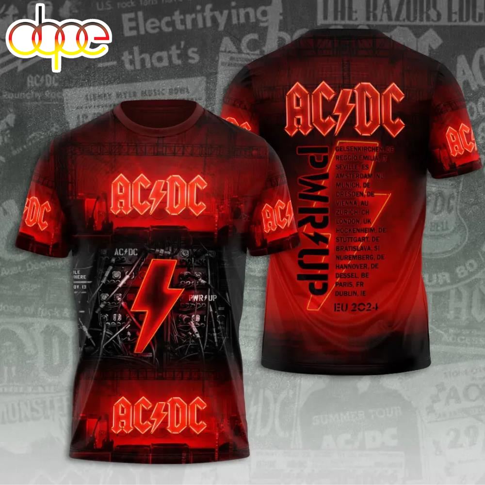 ACDC Pwr Up World Tour 2024 ACDC Rock Band T Shirt