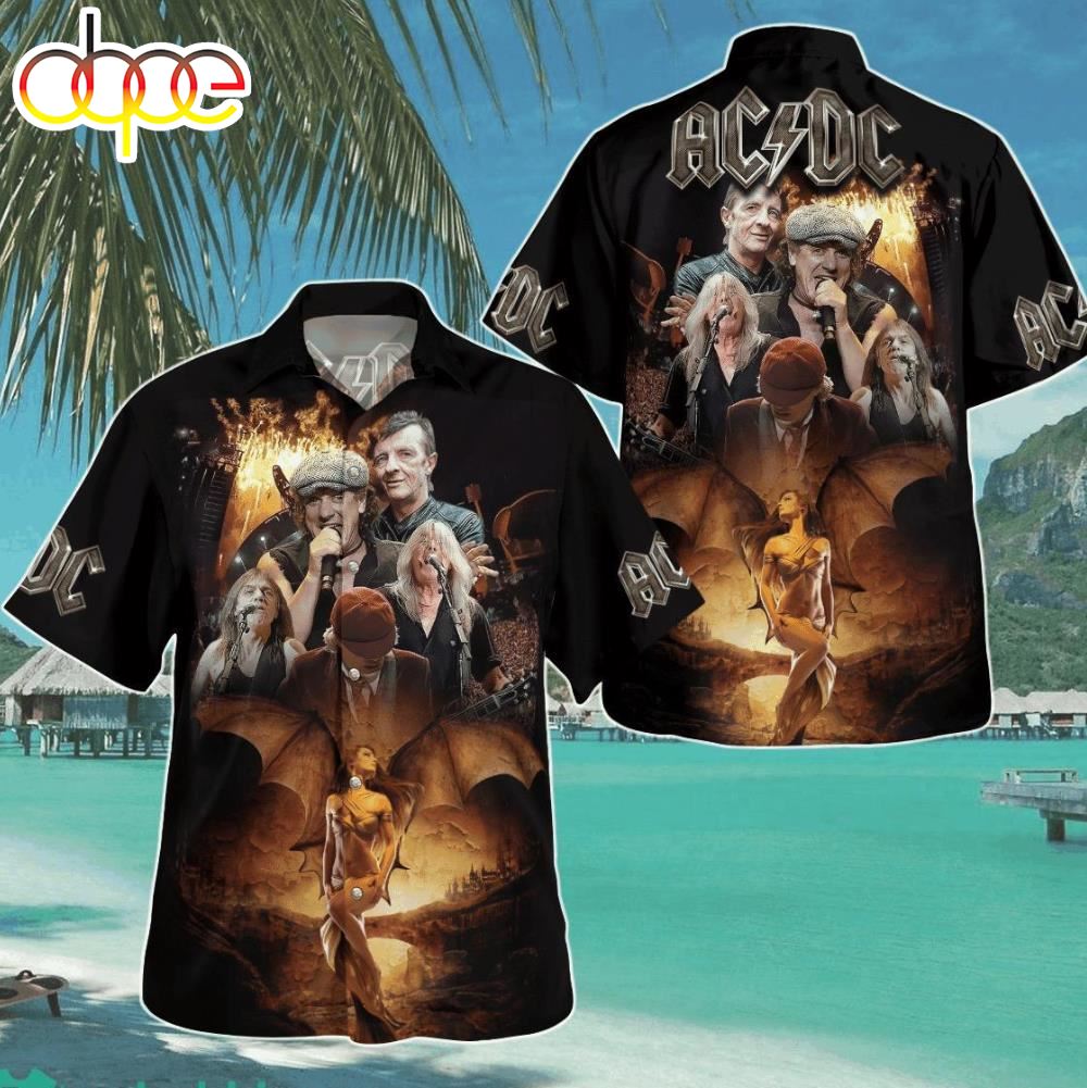 ACDC Warrior Angel Woman Hawaii Shirt Aloha Shirt For Men