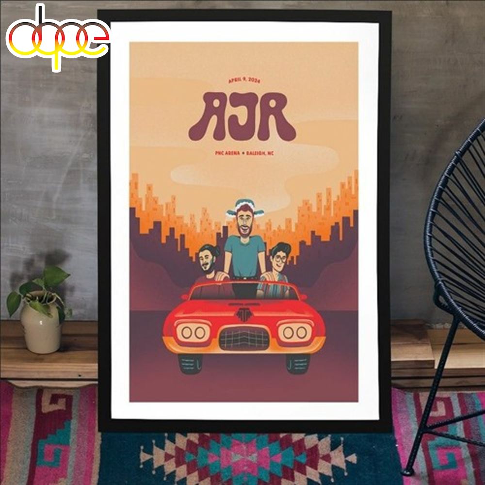 AJR Tour In Raleigh NC Apr 9 2024 Poster Canvas 1