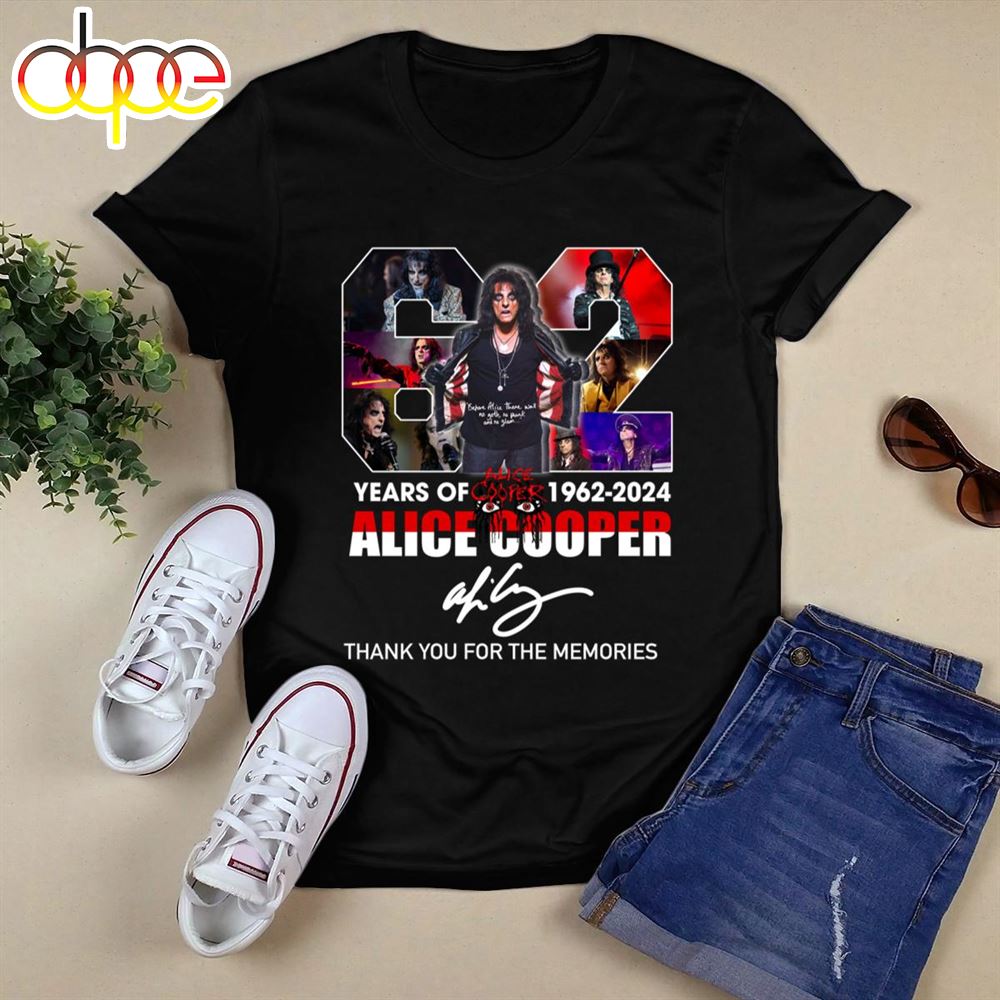 Alice Cooper 1962 2024 Thank You For The Memories Shirt