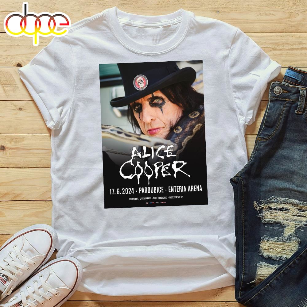 Alice Cooper 2024 Tour 17 July Unisex T Shirt White