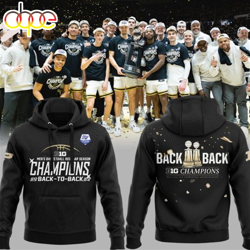 B1g Purdue Men's Basketball Regular Season Champions Back To Back Hoodie