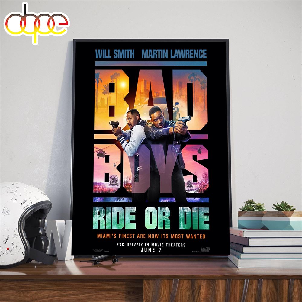 Bad Boys Ride Or Die Official Poster Miami's Finest Are Now Its Most Wanted With Starring Will Smith And Martin Lawrence Poster Canvas
