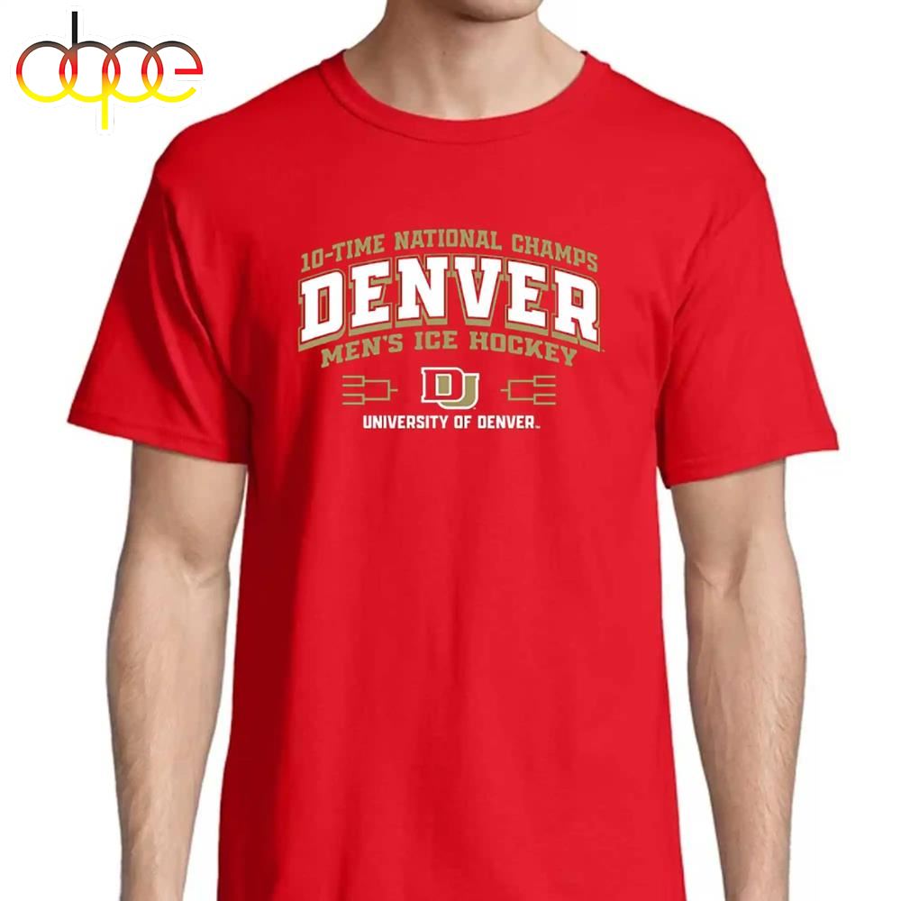 Denver Pioneers 10 Time Ncaa Mens Ice Hockey National Champions Banner T Shirt
