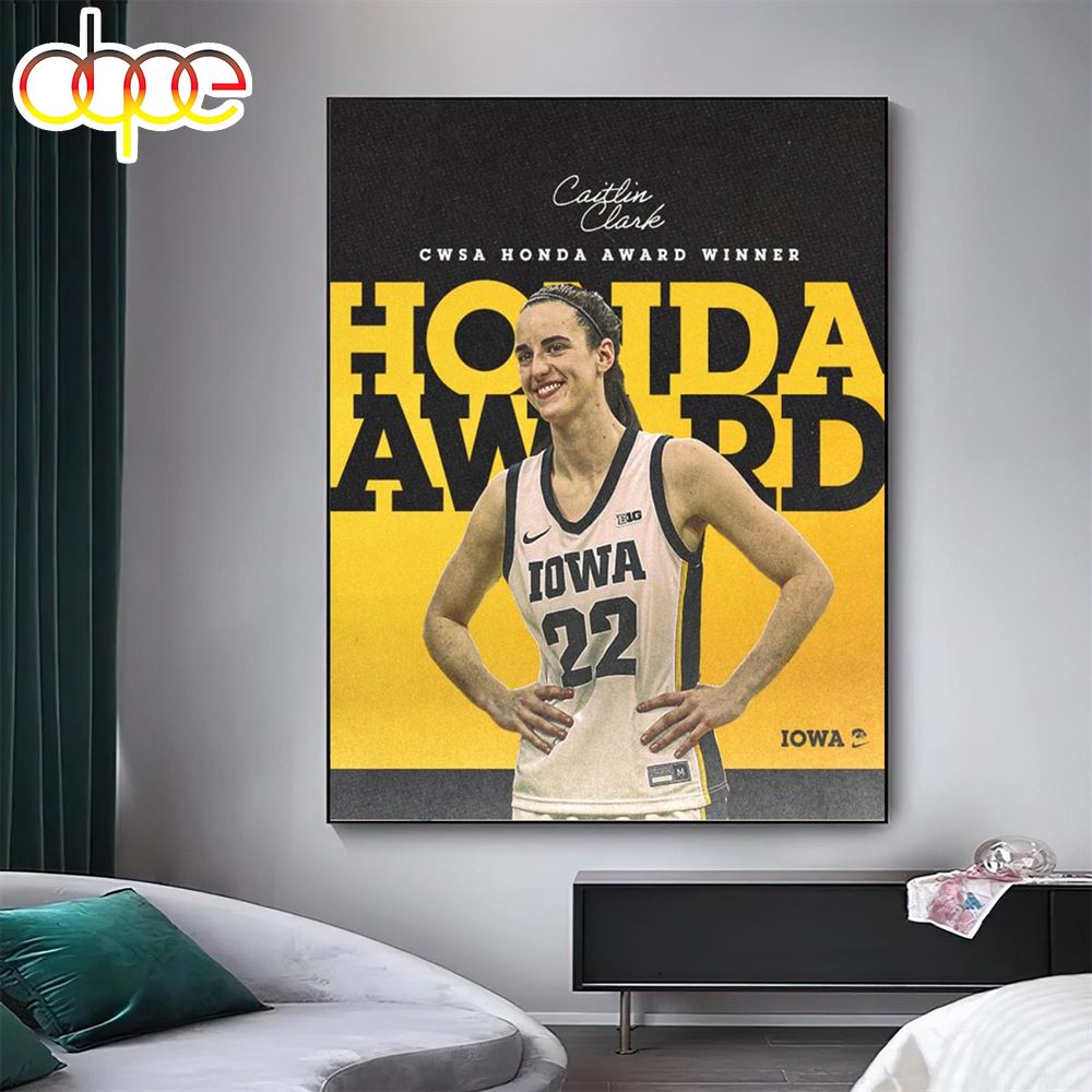 For The Second Straight Year Caitlin Clark Is The Basketball Honda Sport Award Winner 2024 Canvas Poster