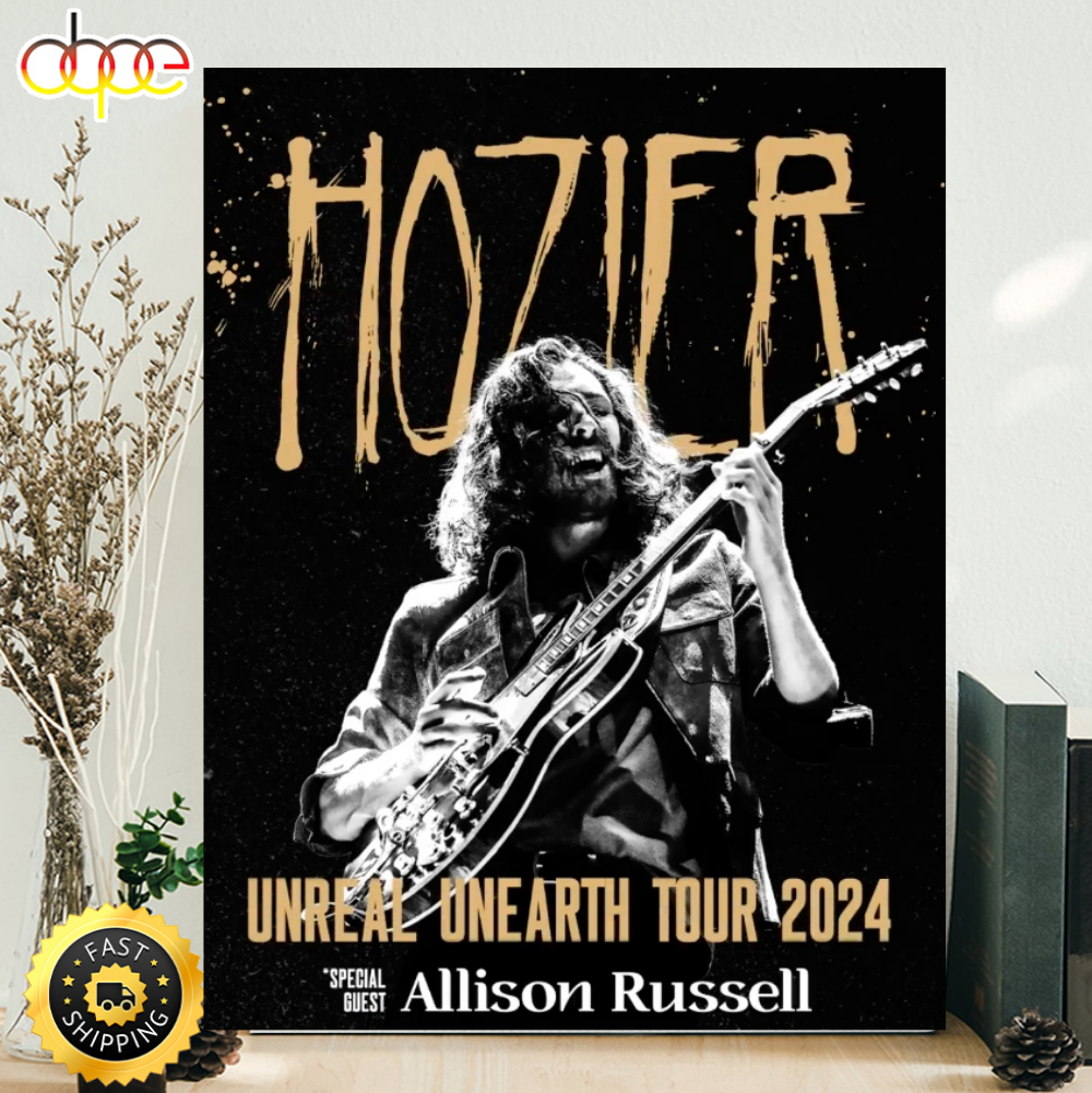 Hozier Expands 2024 Unreal Unearth North American Tour Poster Canvas