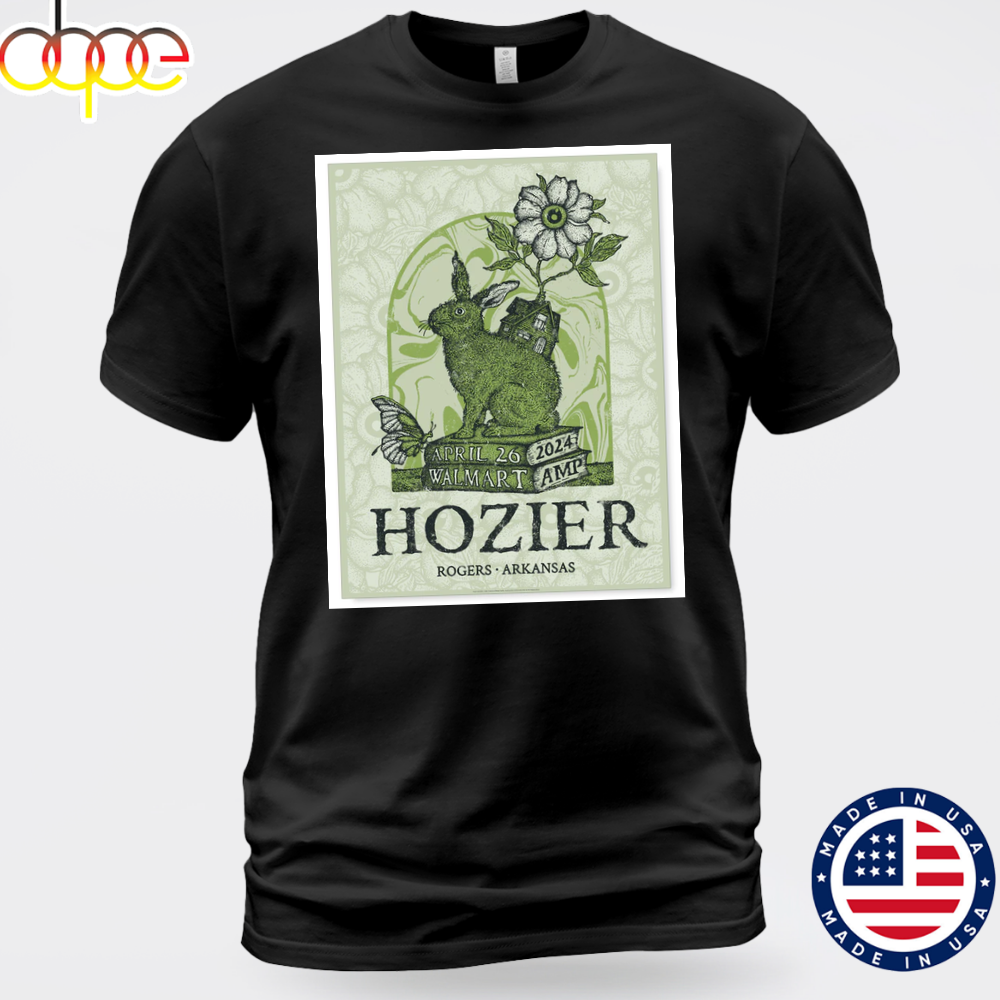 Hozier Rogers April 26 2024 Black T Shirt