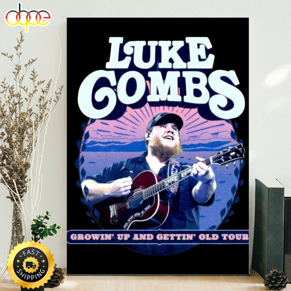 Luke Combs 2024 Tour Growing Up And Getting Old Poster Canvas