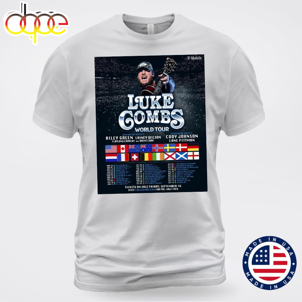 Luke Combs Getting Old 2024 World Tour Tee Unisex T Shirt