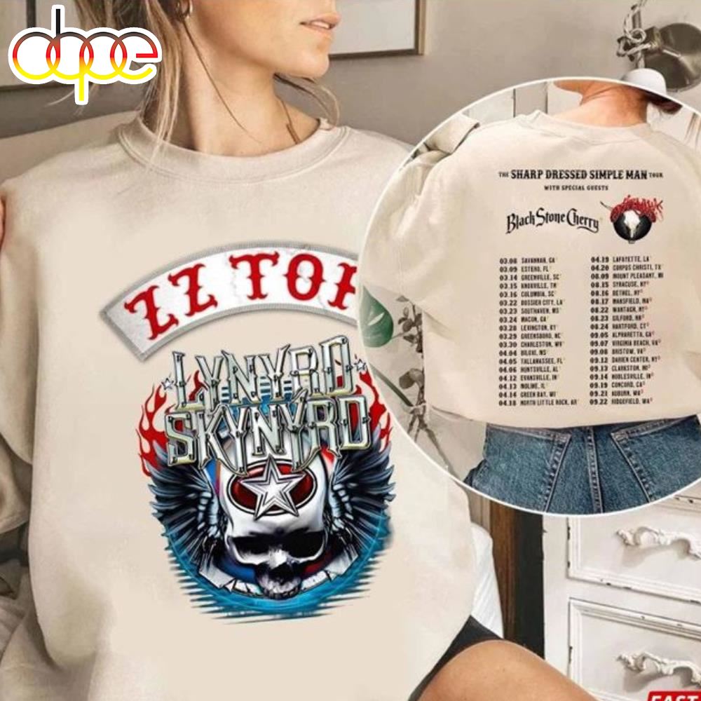 Lynyrd Skynyrd Zz Top Tour 2024 Shirt World Tee T Shirt