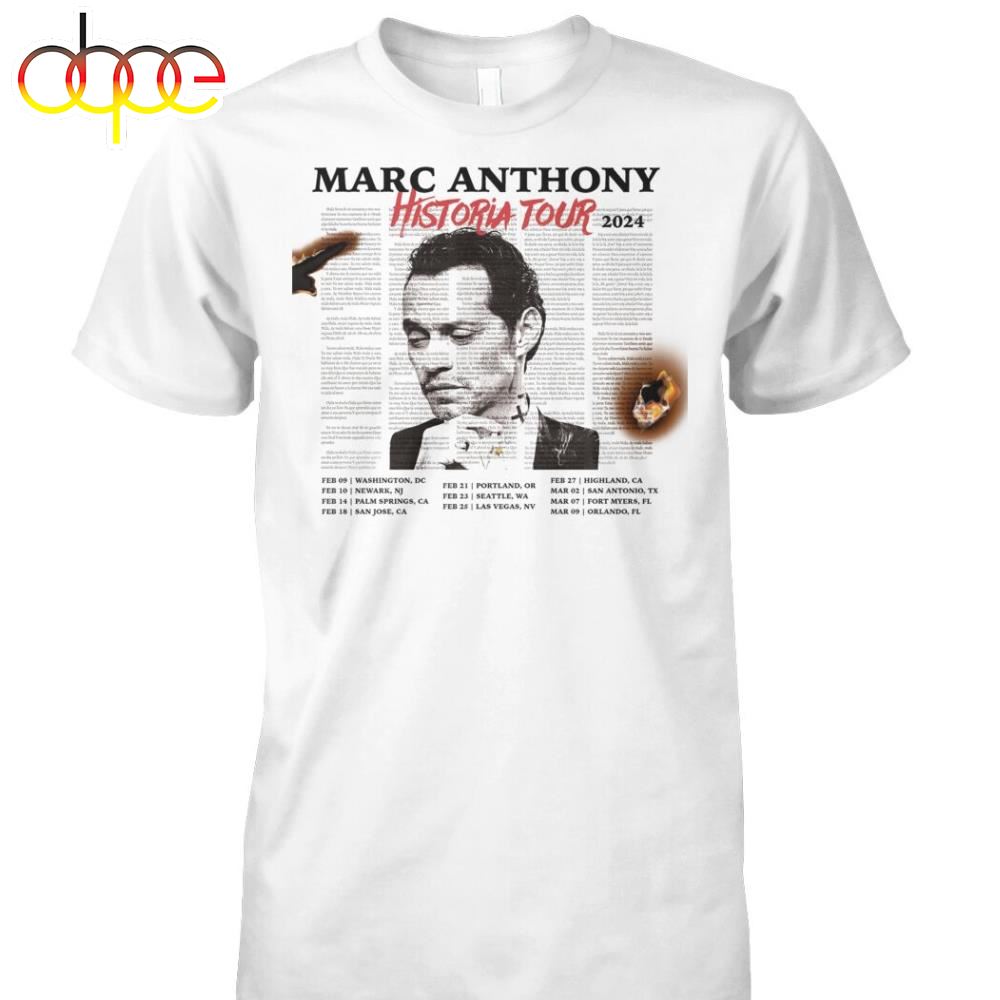 Marc Anthony Historia 2024 Tour Shirt