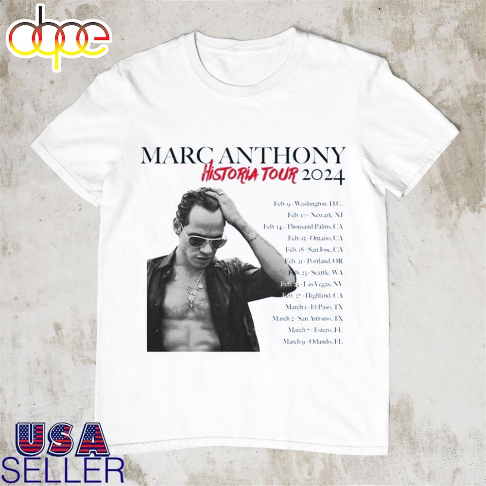 Marc Anthony Historia 2024 Tour T Shirt