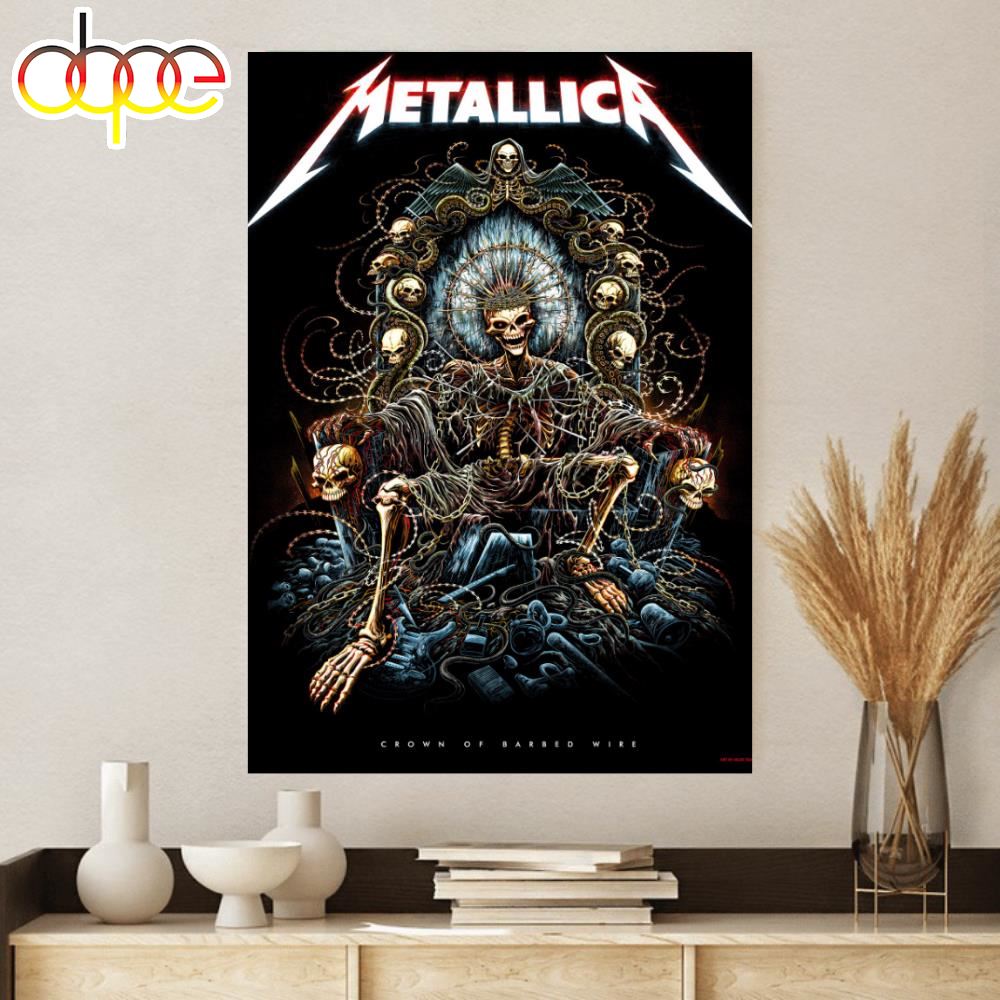Metallica Crown Of Barbed Wire 2024 Poster Canvas