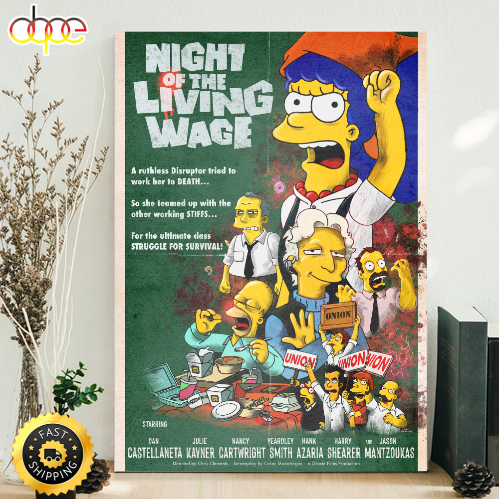 Night Of The Living Wage 2024 Tour Poster Canvas