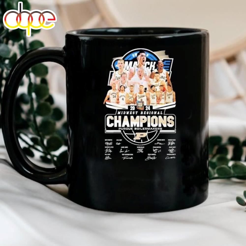 Official 2024 Midwest Regional Champions Purdue Boilermakers Mug