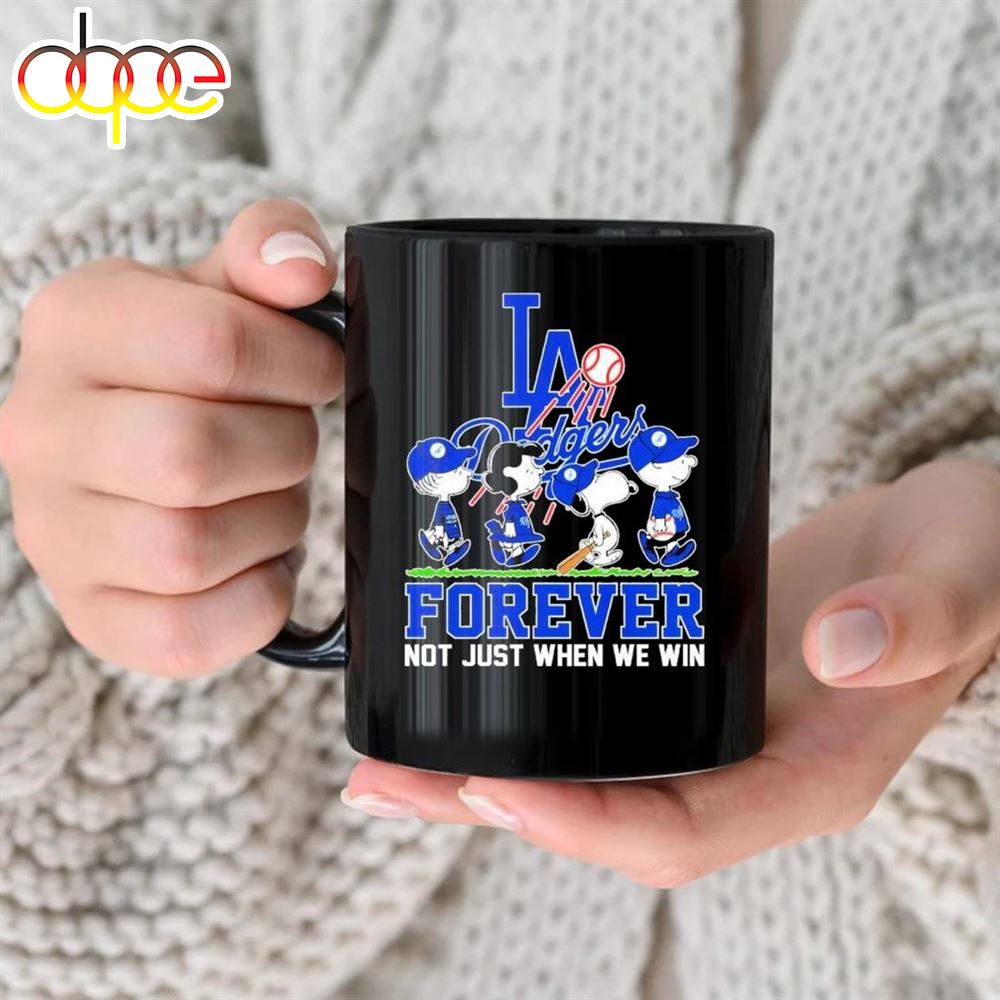 Peanuts Fan Team Los Angeles Dodgers Baseball Forever Not Just When We Win 2024 Mug