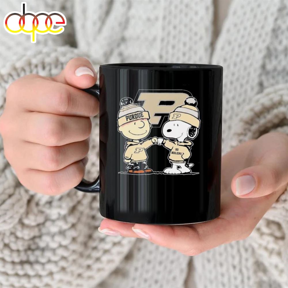 Peanuts Snoopy And Charlie Brown Friends Purdue Boilermakers Mug