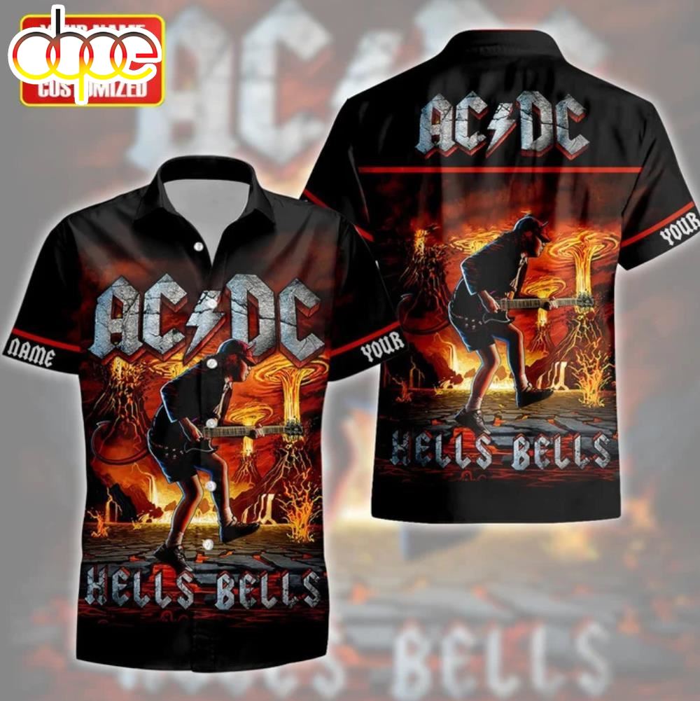 Personalized ACDC Hells Bells Tropical Hawaii Shirt