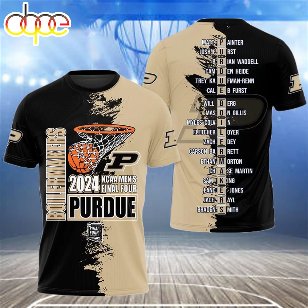 Purdue 2024 NCAA Mens Basketball Final Four Shirt 3