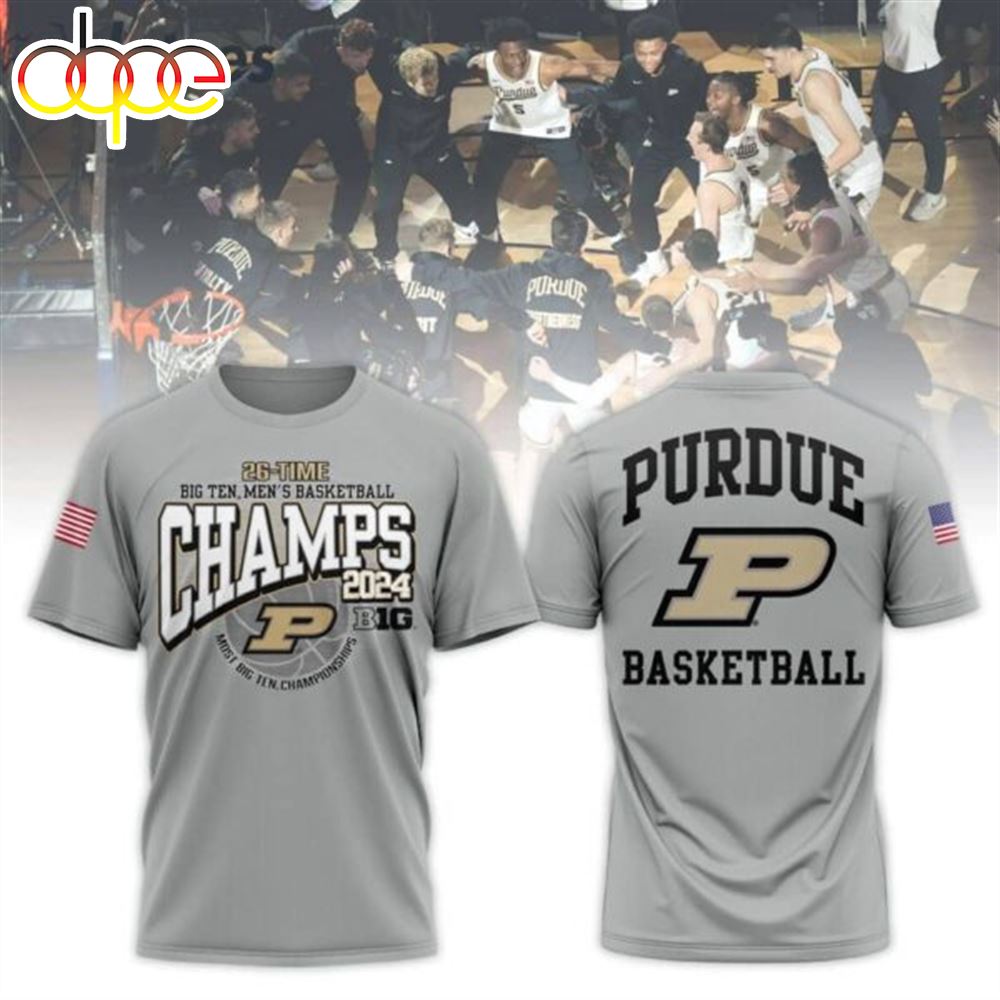 Purdue 26 Time Big Ten Men's Basketball Champs 2024 Shirt