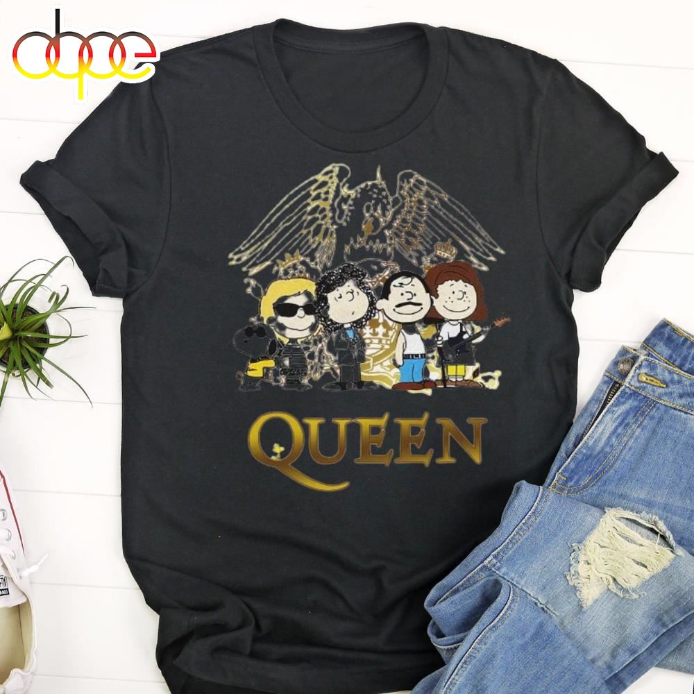 Queen Band Peanuts Comic Style Snoopy Dog For Fan Best T Shirt