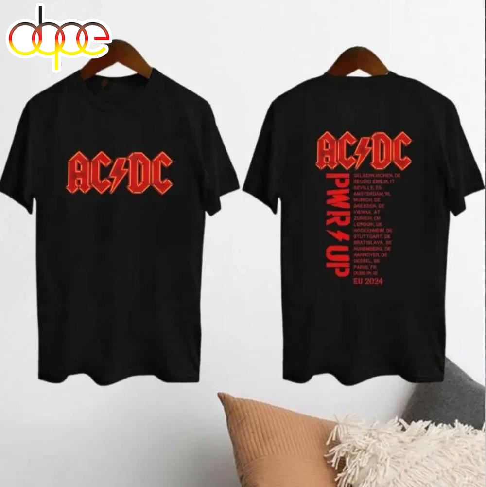 Rock Band ACDC Pwr Up Tour 2024 Shirt