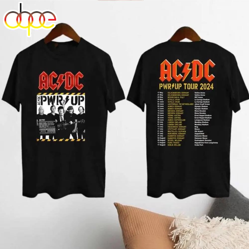 Rock Band ACDC Tour 2024 Shirt ACDC Pwr Up World Tour 2024 Shirt