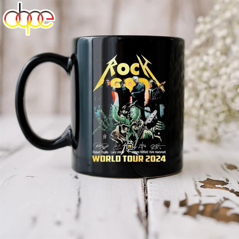 Rock God Metallica World Tour 2024 Signatures Mug