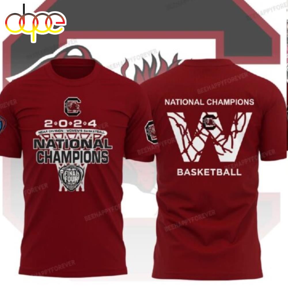 South Carolina Gamecocks 2024 NCAA Women's Basketball National Champions Final Four Shirt