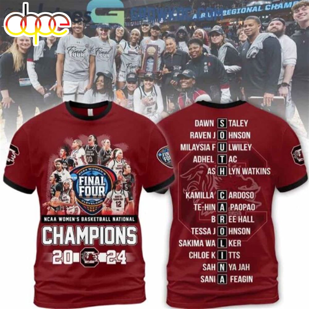 South Carolina Gamecocks NCAA Womens Basketball National Champions 2024 Shirt