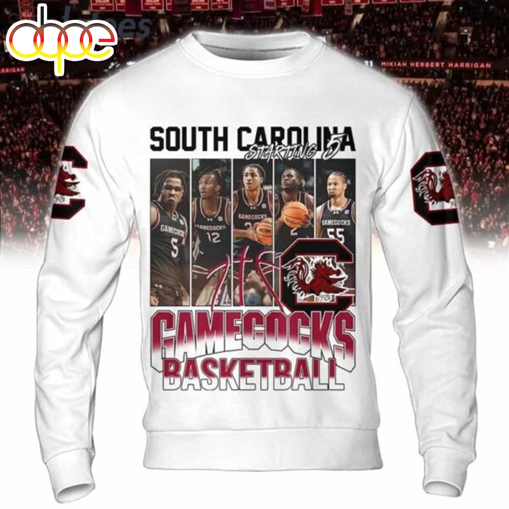 South Carolina Gamecocks Starting 5 NCAA Women's Basketball National Champions 3D Shirt