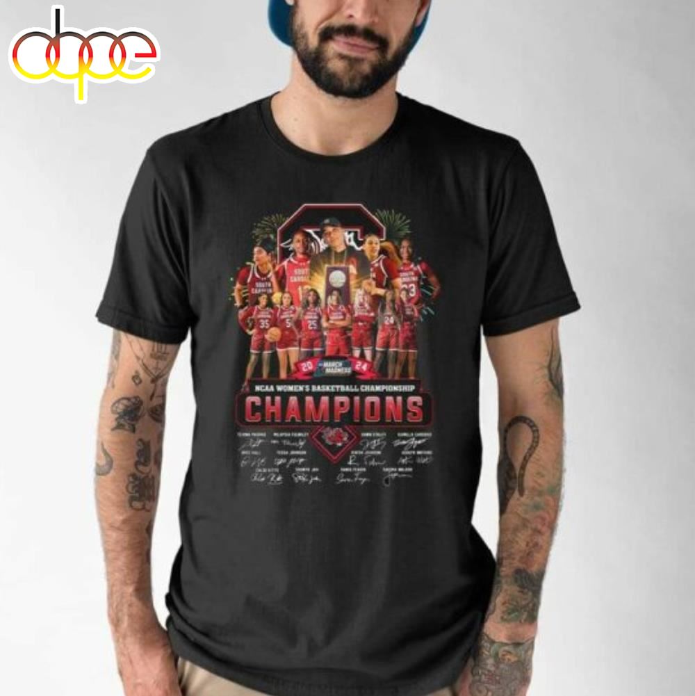 South Carolina Gamecocks Women's Basketball NCAA Championship Champions 2024 T Shirt