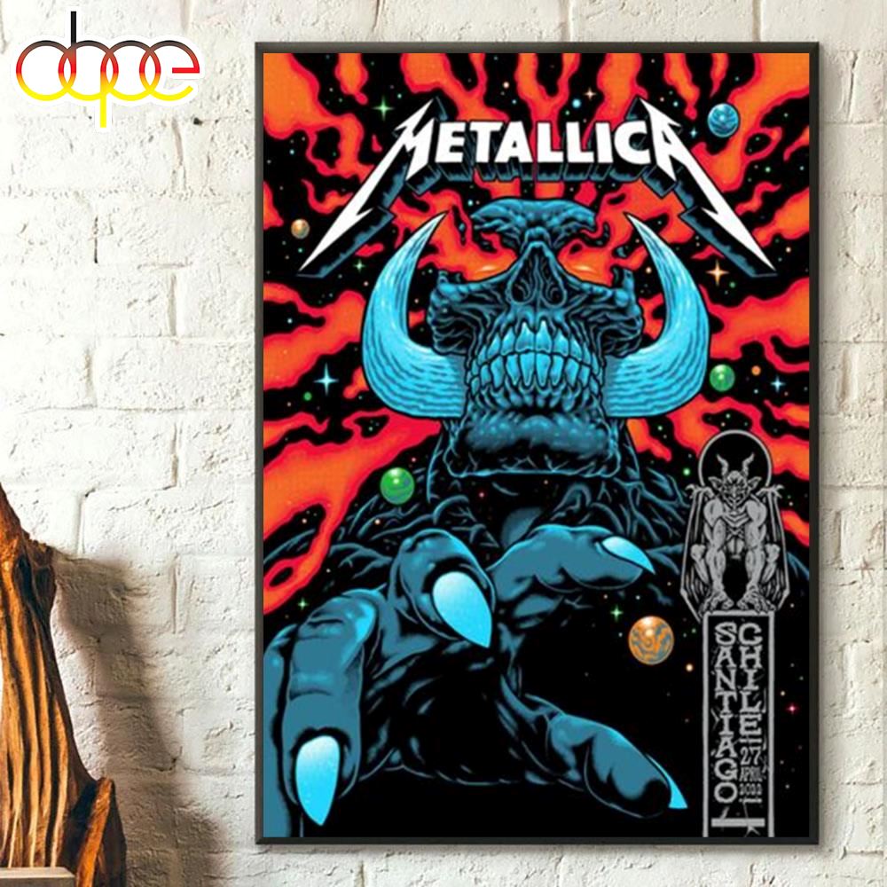 The M72 Metallica Tour Santiago Chile Poster Canvas