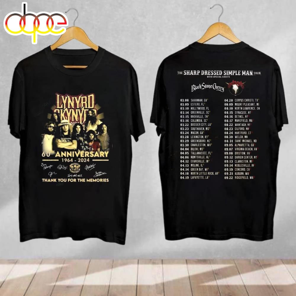 The Sharp Dressed Simple Man ZZ Top Lynyrd Skynyrd Tour 2024 Shirt