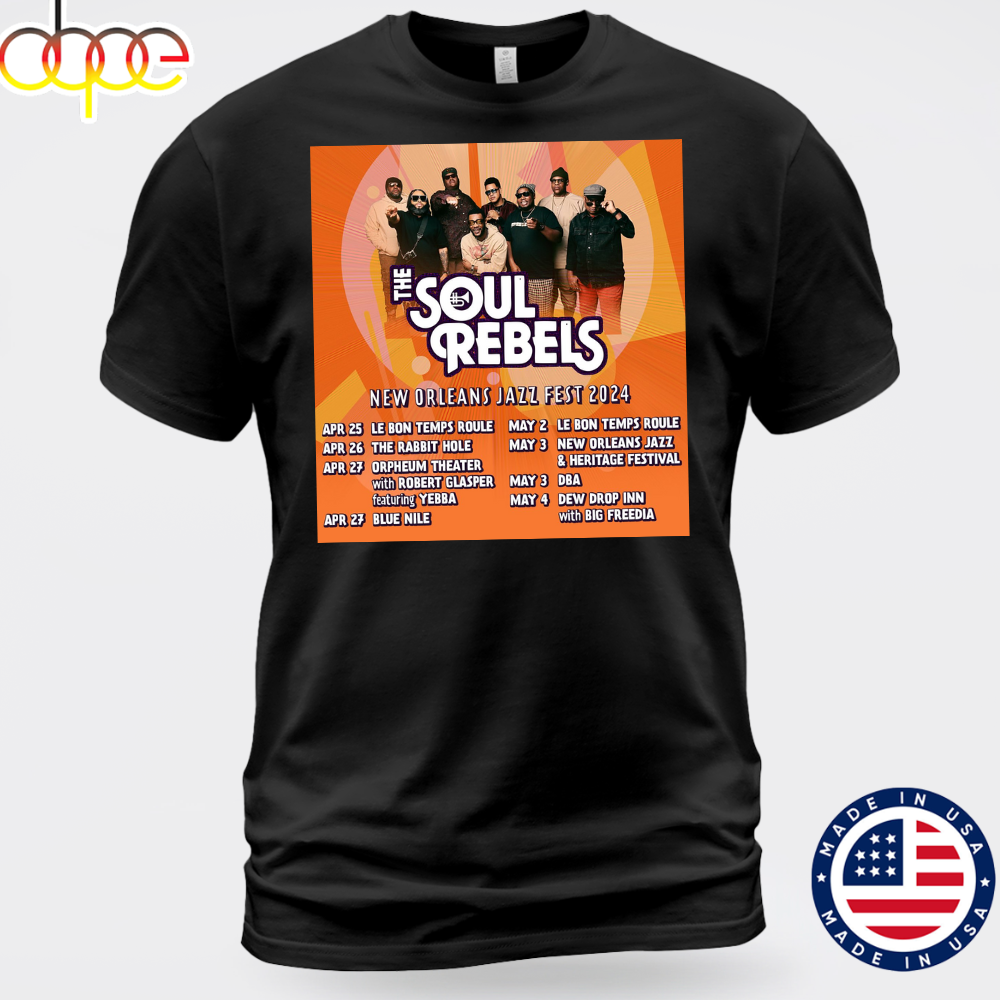 The Soul Rebels Announce 2024 Tour With Wu Tang Clan Black T Shirt Unisex