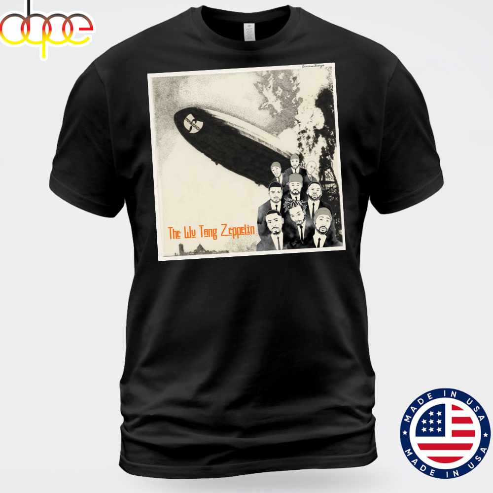 Wu Tang Clan Led Zeppelin The Wu Tang Zeppeli Black T Shirt