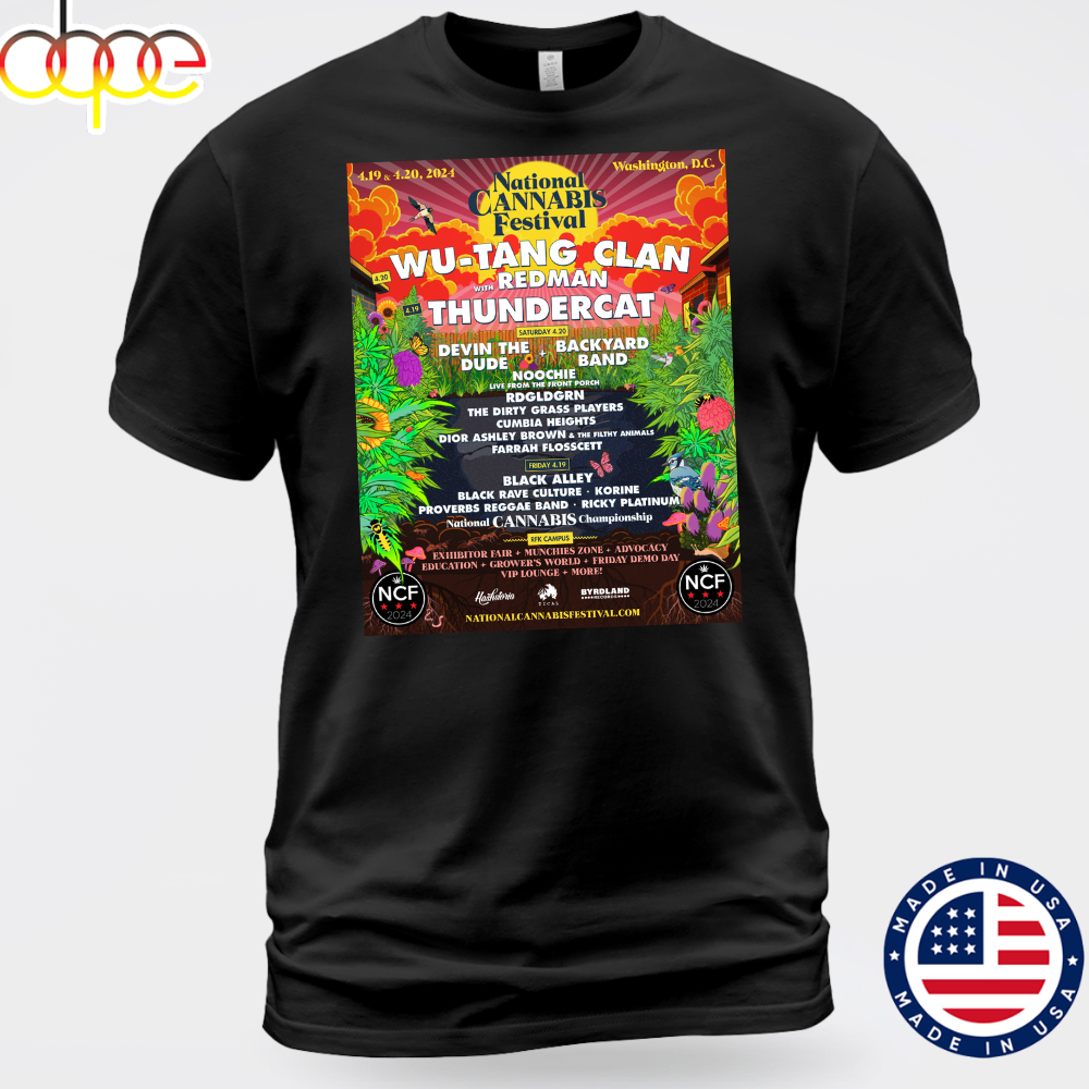 Wu Tang Clan With Redman Thundercat Headline NCF 2024 T Shirt