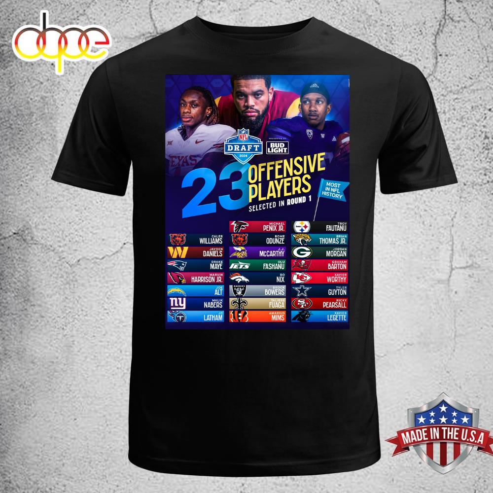 2024 NFL Draft A Record Breaking Night 1 Poster T Shirt