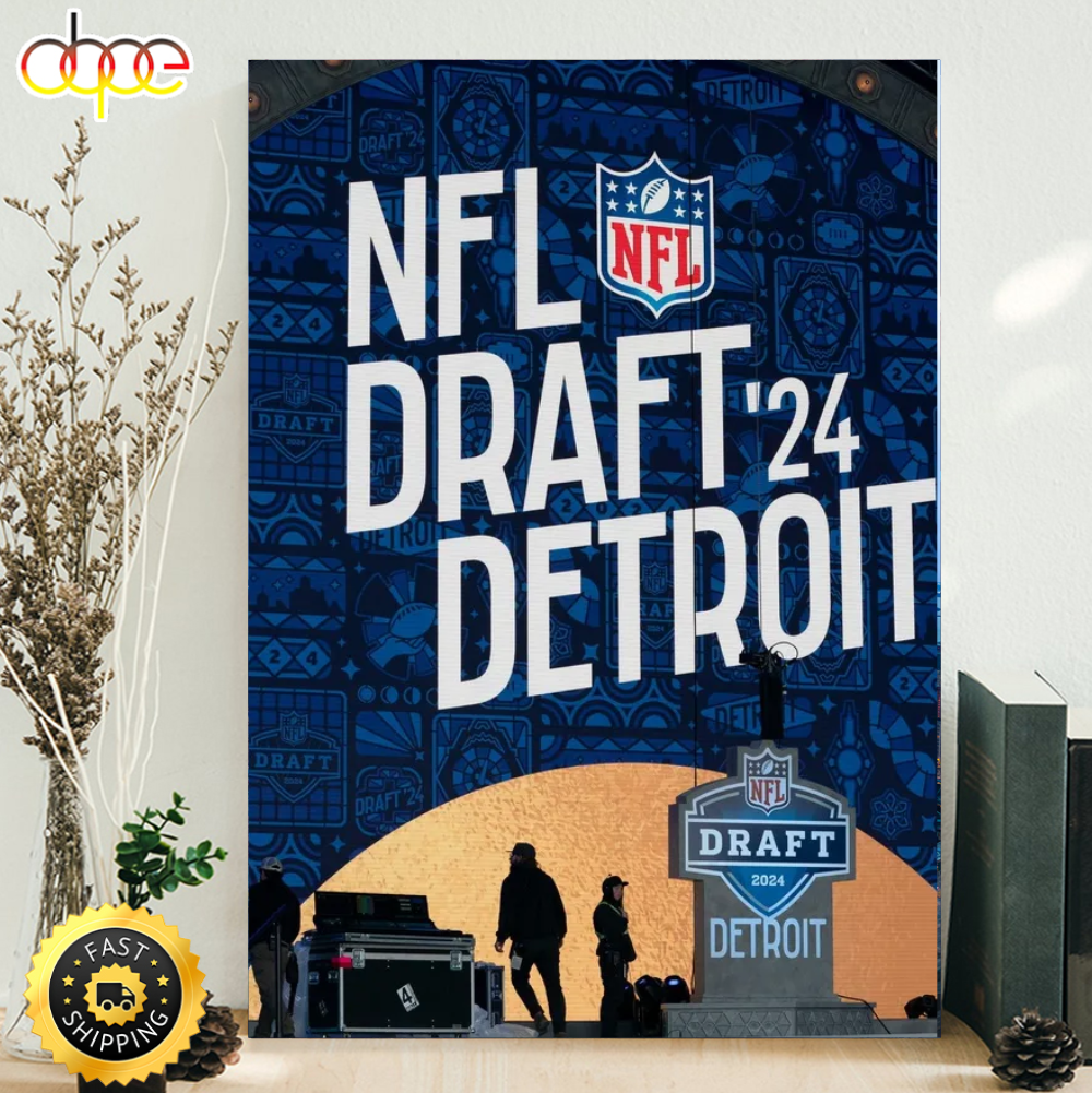 2024 NFL Draft Detroit Poster Canvas