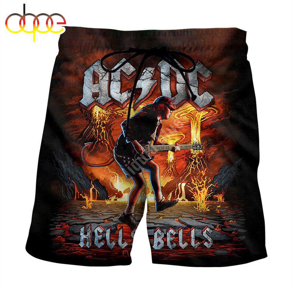 ACDC Rock Band Swim Shorts Swimming Trunks Beach Wear Surfing Gifts