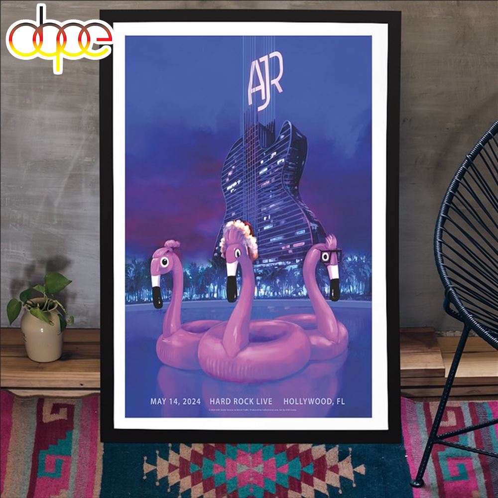 AJR May 14 2024 Hollywood FL Poster Canvas