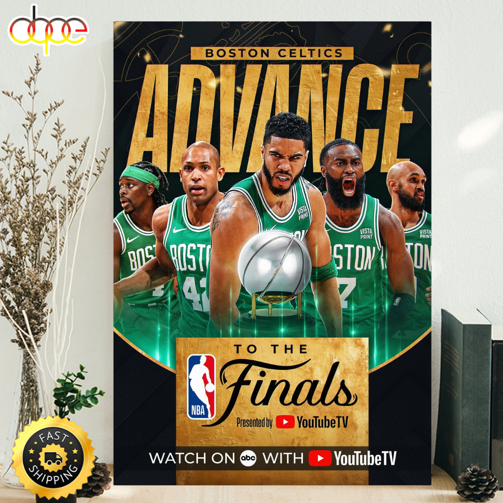 Boston Celtics 2024 Finals Eastern Conference Champions NBA Poster Canvas